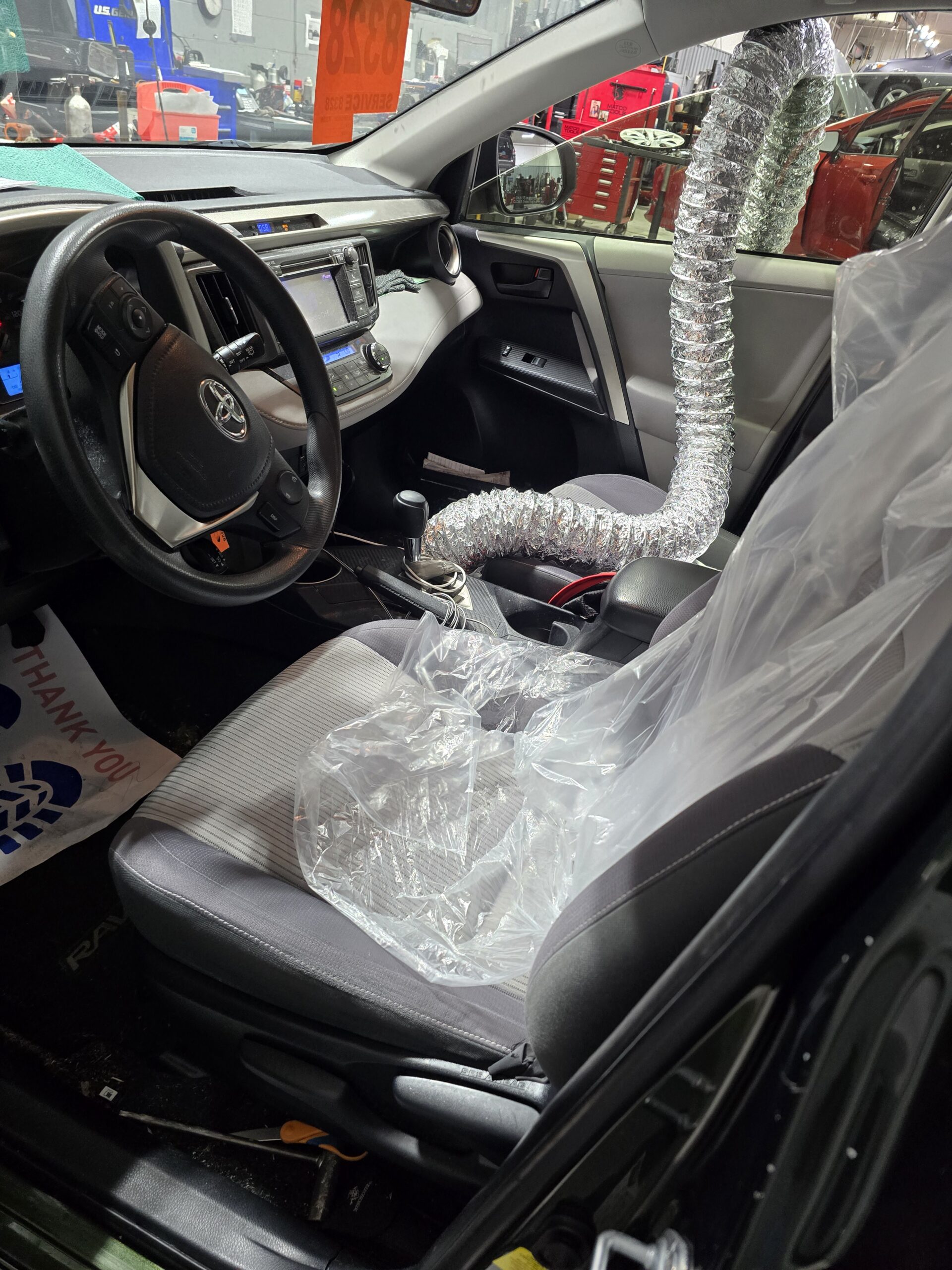 Removing car odors.